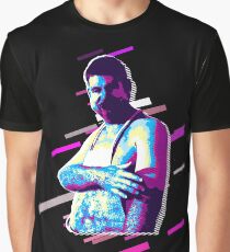 Portrait adult Eighties Retro Violet and Purple Graphic T-Shirt