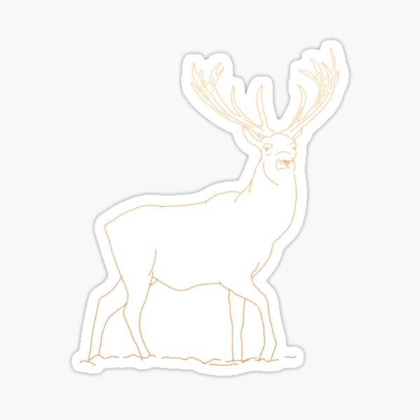 Sticker Tumblr Deer Redbubble Sticker Tumblr Deer Redbubble