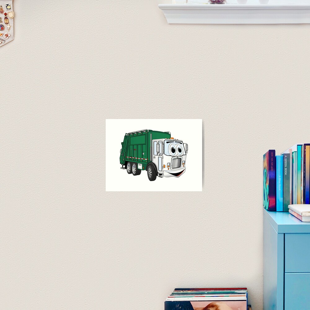 green garbage truck cartoon green garbage truck cartoon