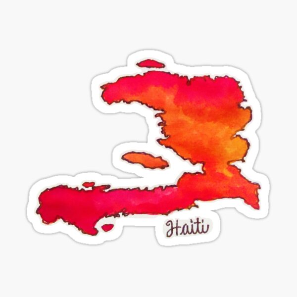 "Haiti Map" Sticker by Brenander Redbubble