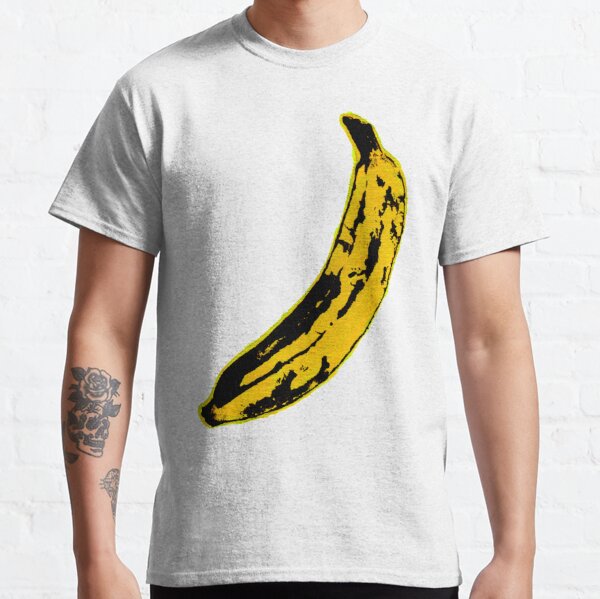 Vintage Andy Warhol THE VELVET UNDERGROUND & nico Wit en Zwart 3/4 t Shirt met originele zeefdruk Banaan Graphic Circa 1970s S Kleding Dameskleding Tops & T-shirts T-shirts T-shirts met print 