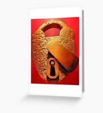 Locking Up The Past Greeting Card