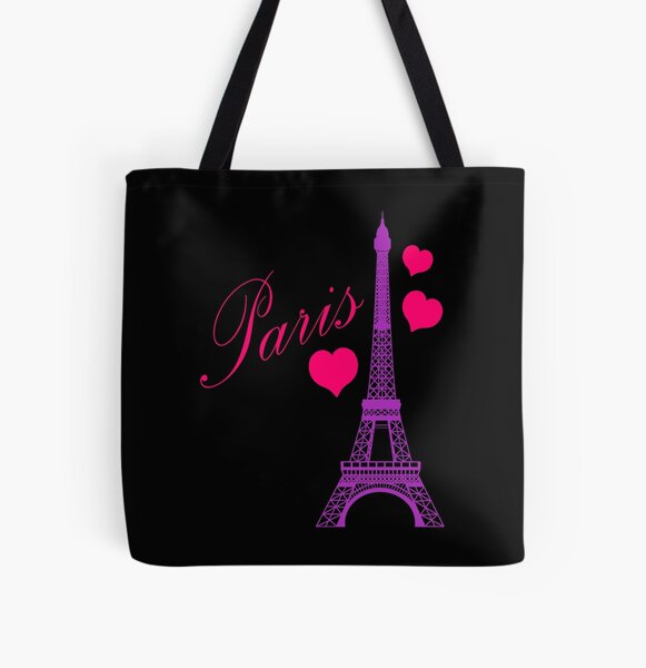  OTVEE Eifel Tower Paris Rose Woman Tote Bag Top Handle