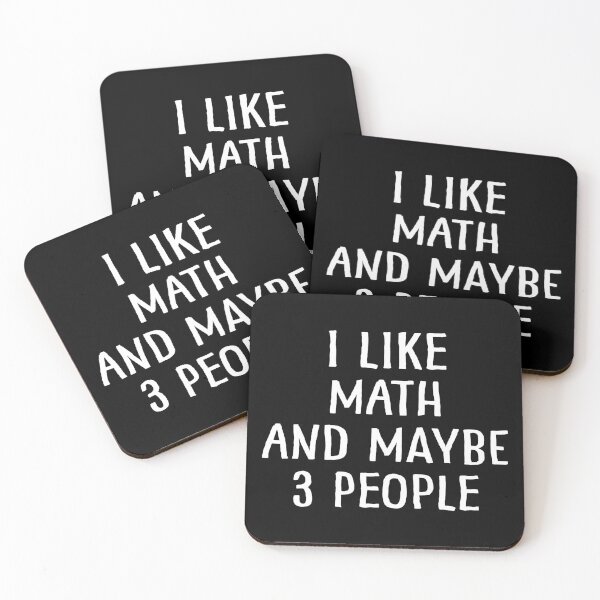 Aperçu de l'œuvre J'aime les maths et peut-être 3 personnes créée et vendue par teesaurus.