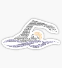 'Love Swimming Typography' Awesome Swimming Gift Sticker