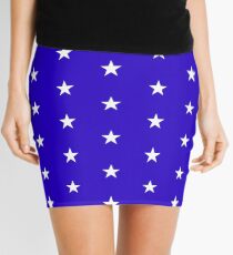 Wonder Stars on Blue Mini Skirt