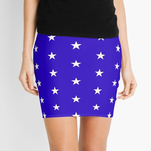 Wonder Stars on Blue Mini Skirt