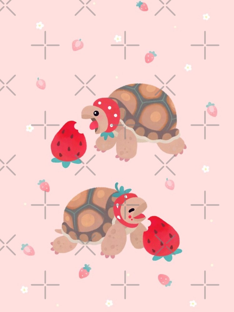 Tortoises love strawberries by pikaole