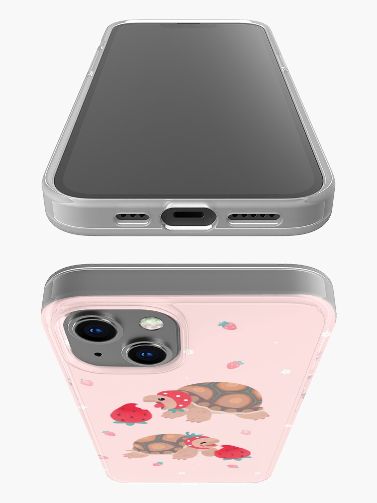 Alternate view of Tortoises love strawberries iPhone Case