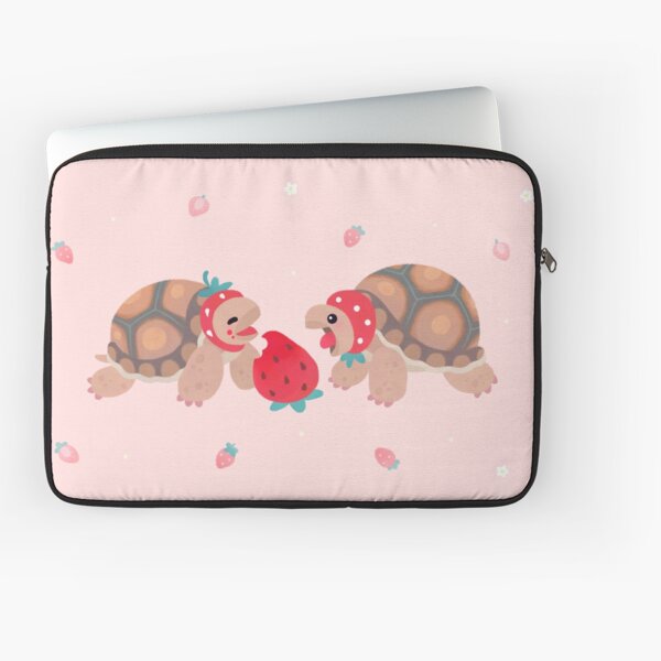 Tortoises love strawberries Laptop Sleeve