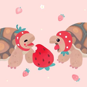 Artwork thumbnail, Tortoises love strawberries by pikaole