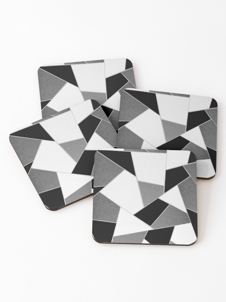 black and grey coasters