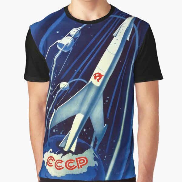 Vista previa del artículo con la obra «Afiche del espacio del CCCP», diseñado y vendido por Domain of the Public.
