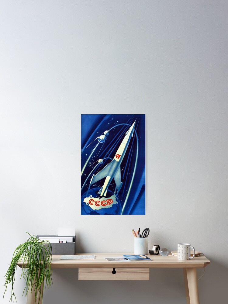 Thumbnail 2 von 3, Poster, CCCP-Weltraumposter designt und verkauft von entroparian.