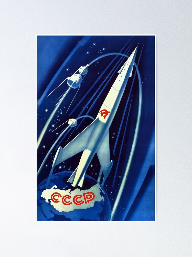 Thumbnail 1 von 3, Poster, CCCP-Weltraumposter designt und verkauft von entroparian.