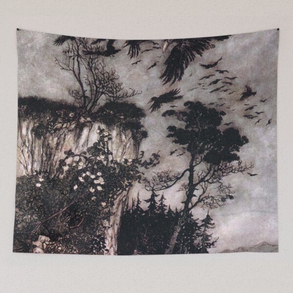 Item preview, Dark forest with Crows - Arthur Rackham from 'Sleepy Hollow' designed and sold by Vintage Designs +.
