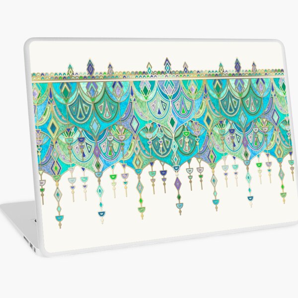 Item preview, Art Déco Double Goutte en Jade et Aigue-Marine sur Crème designed and sold by micklyn.