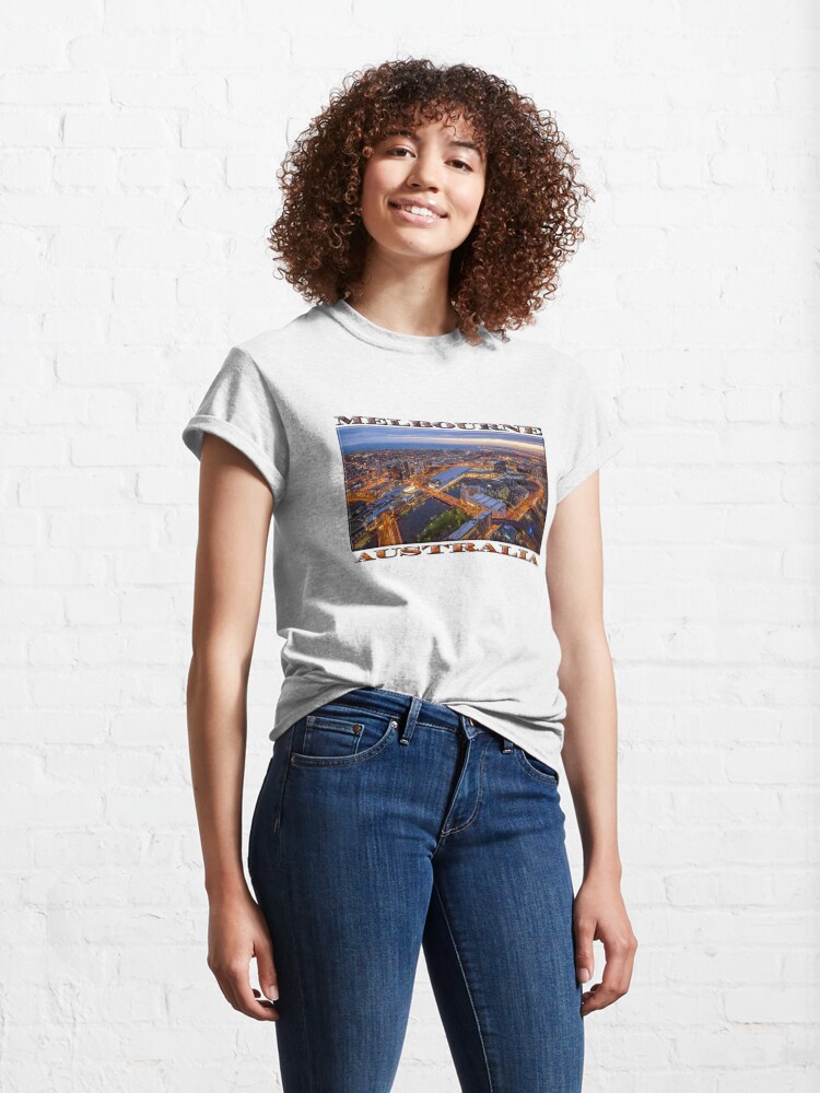 Alternate view of Stunning Melbourne (widescreen poster on white) Classic T-Shirt