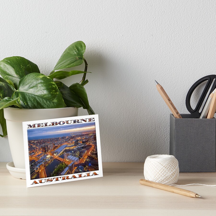 Stunning Melbourne (widescreen poster on white) Art Board Print