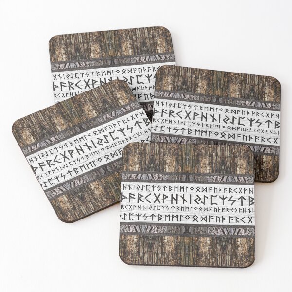 Item preview, Elder Futhark on wooden texture designed and sold by Nartissima.