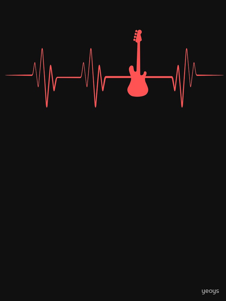 Guitar Player Heartbeat - Guitar Player Gift von yeoys
