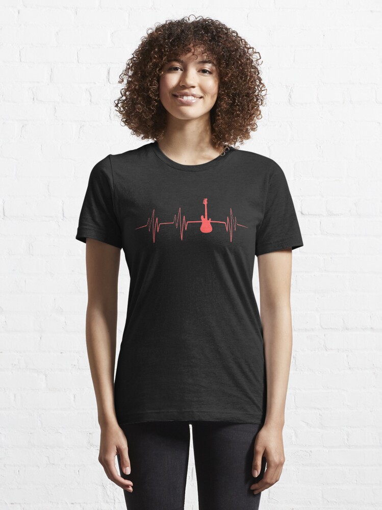 Alternative Ansicht von Guitar Player Heartbeat - Guitar Player Gift Essential T-Shirt