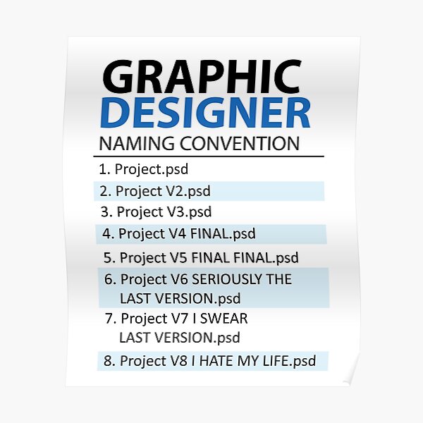 Funny Graphic Designer t shirt, mug, and sticker Poster