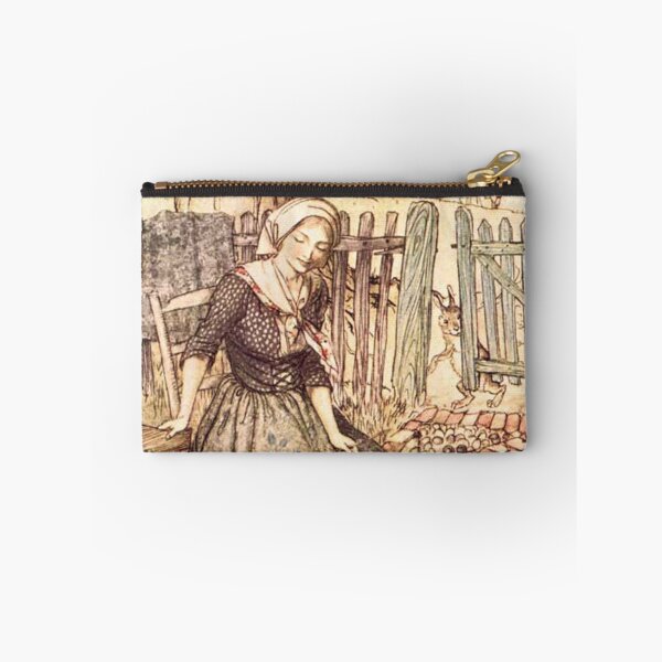 Item preview, Hare looking in on a lady with her baby - Arthur Rackham designed and sold by Vintage Designs +.