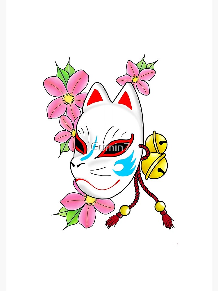 Tattoo Design Skull Kitsune Mask Stock Vector Royalty Free 2100427222   Shutterstock