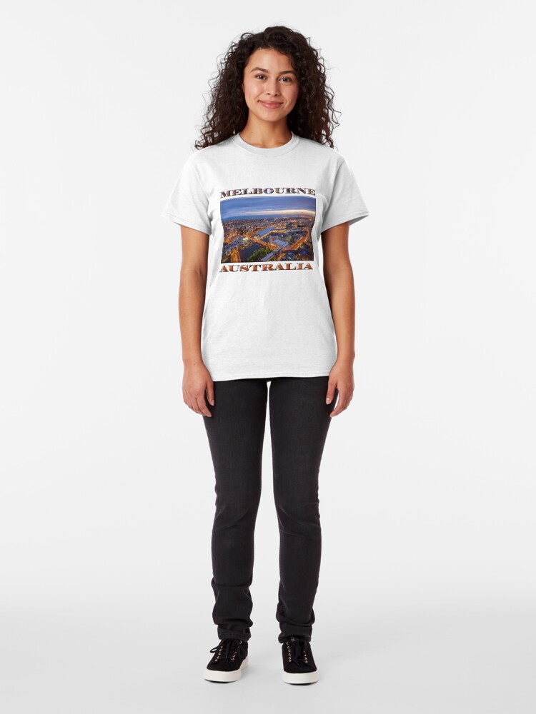 Alternate view of Stunning Melbourne (poster on white) Classic T-Shirt