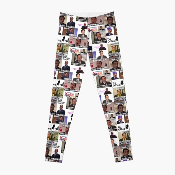 The Office US Montage, Dwighst Schute, Michael Scott, Gifts, Collage Leggings