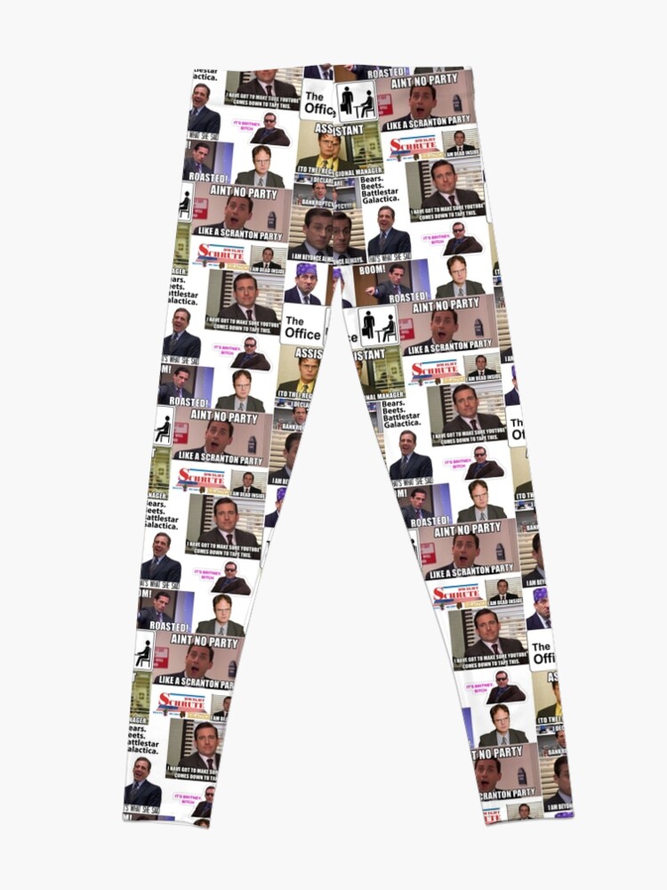 Alternate view of The Office US Montage, Dwighst Schute, Michael Scott, Gifts, Collage Leggings