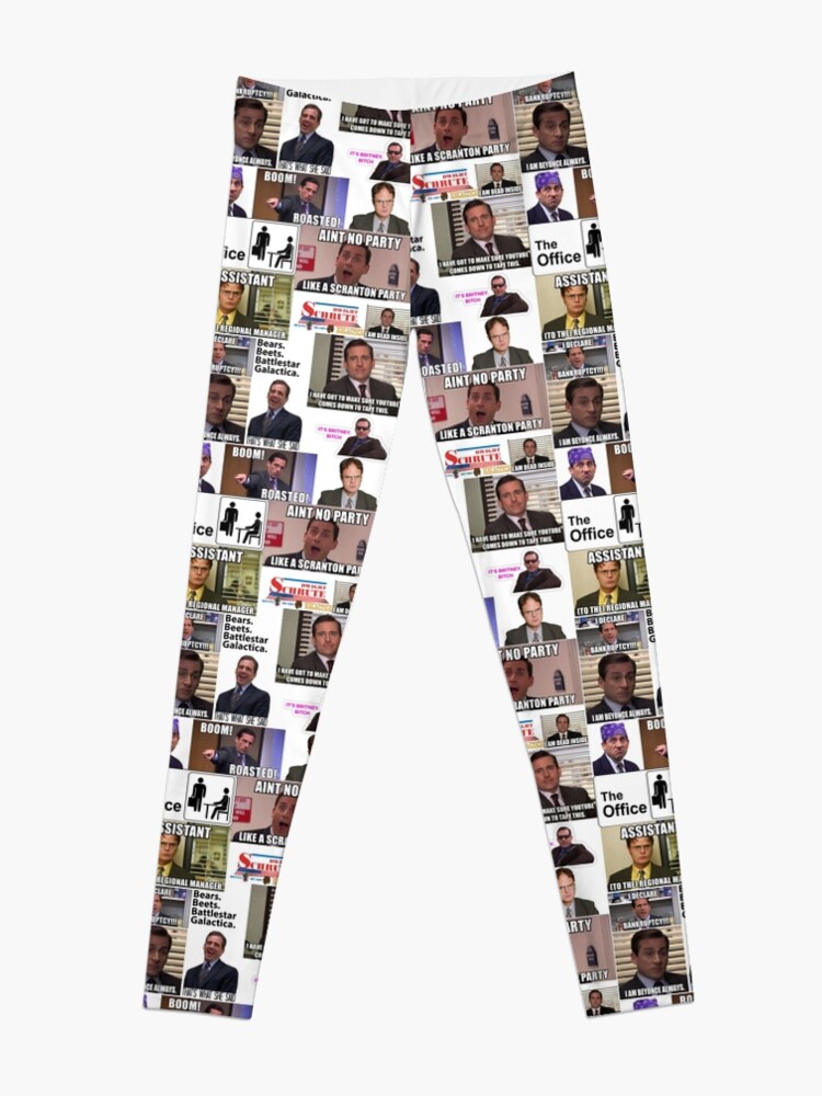 Alternate view of The Office US Montage, Dwighst Schute, Michael Scott, Gifts, Collage Leggings