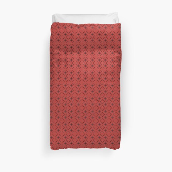 Simple geometric pattern 01 in red Duvet Cover