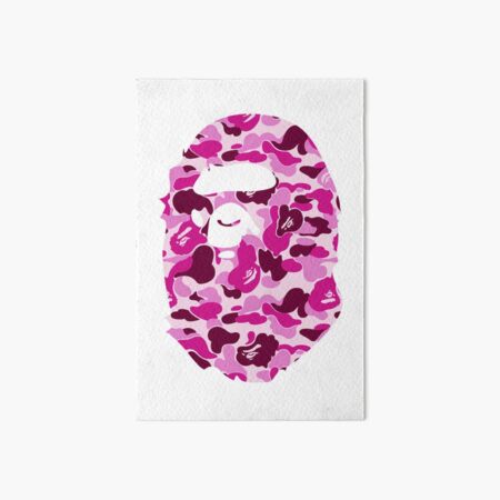 Pink Bape Logo Art Board Print