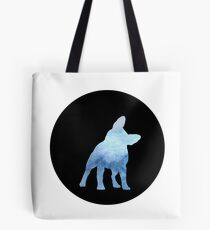French Bulldog - Ocean Blue Silhouette Tote Bag