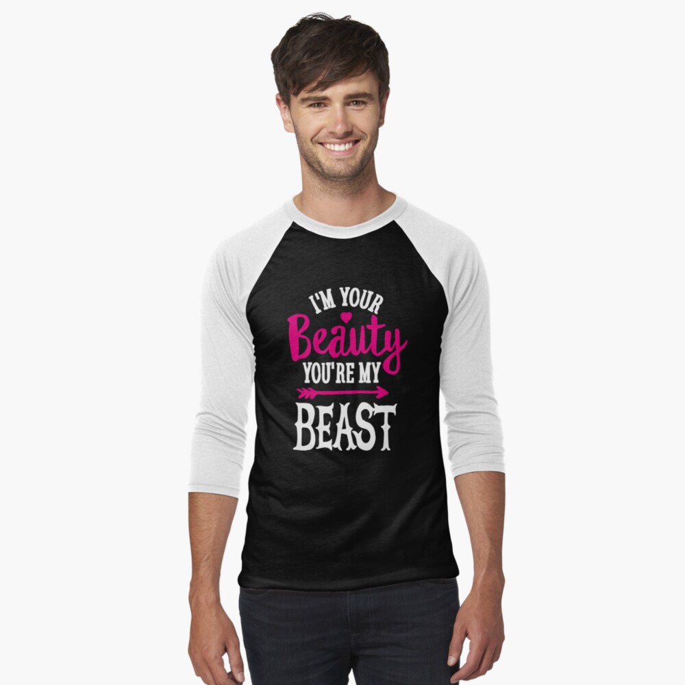 Beauty and Beast Shirt Set. Couples Workout Shirts. Mens Gym Shirt