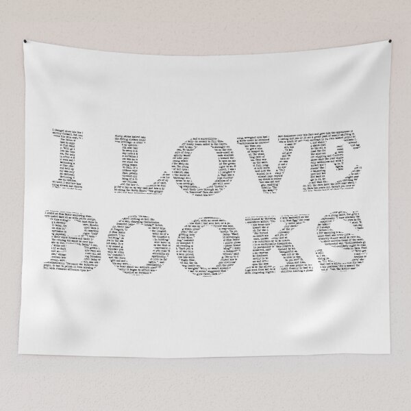 Item preview, I Love Books Typography designed and sold by cahunc.