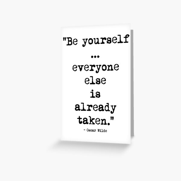 Item preview, Oscar Wilde Be Yourself designed and sold by cahunc.