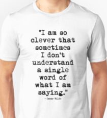 Oscar Wilde Cleverness Unisex T-Shirt
