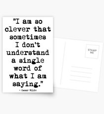Oscar Wilde Cleverness Postcards