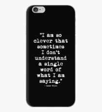 Oscar Wilde Cleverness White iPhone Case