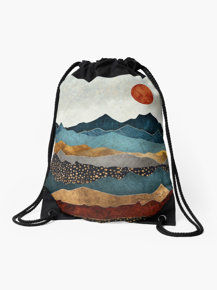 Drawstring Bag, Amber Dusk designed and sold by spacefrogdesign