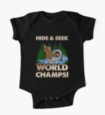 Bigfoot Riding Nessie - Sasquatch Loch Ness Monster T-shirt One Piece - Short Sleeve