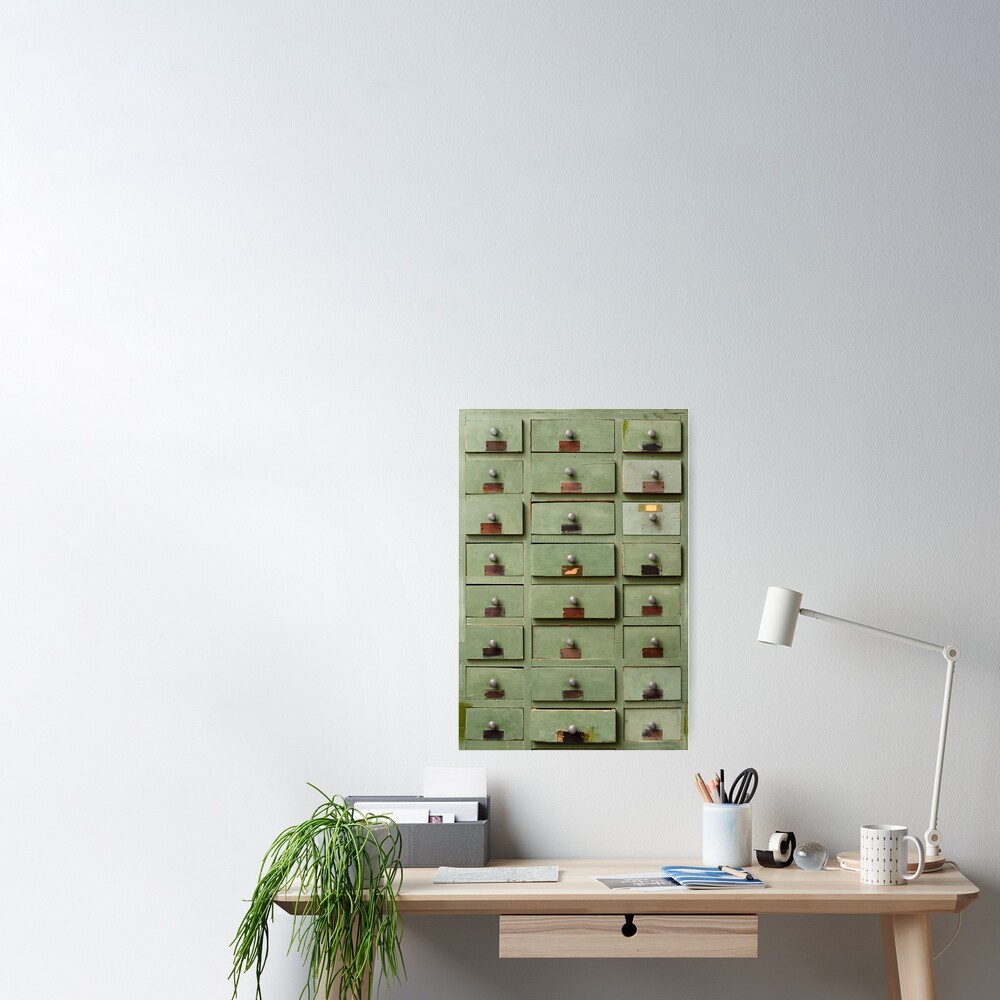 Wooden cabinet with drawers Stock Photo by sergeyskleznev