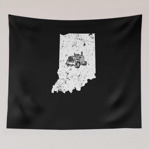 Artikelvorschau, Indiana-Longhaul-Fernlastfahrer-T-Shirts 18 Wheeler-LKW-Hemd entworfen und verkauft von shoppzee.