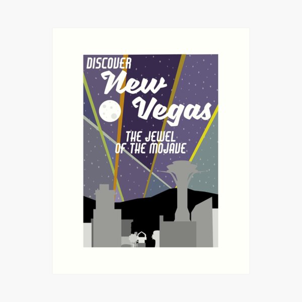 Vintage New Vegas Skyline Art Print