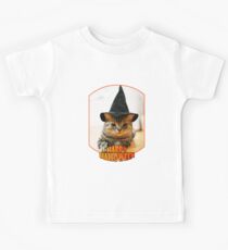 Happy Halloween with Wizard Cat Kids Tee