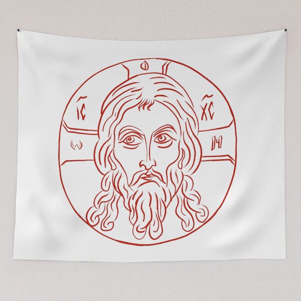Item preview, Face of Christ- Red designed and sold by LifelongAcolyte.
