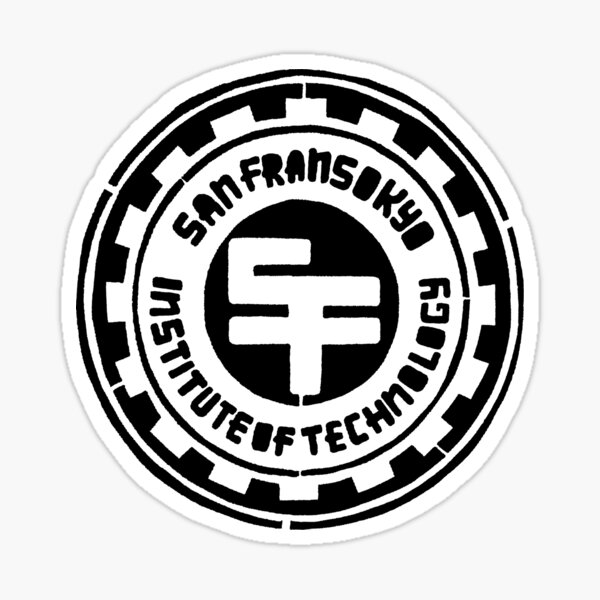 San Fransokyo Institute of Technology (Black & White) Sticker